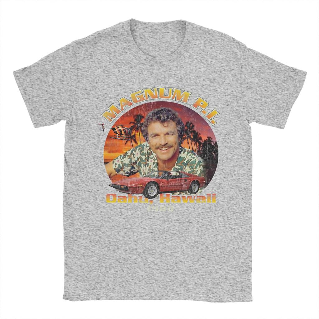 Camisetas Unisex Magnum PI Creativas de Algodón Puro Camisetas de Manga Corta Camiseta con Cuello Redondo Ropa Gráfica
