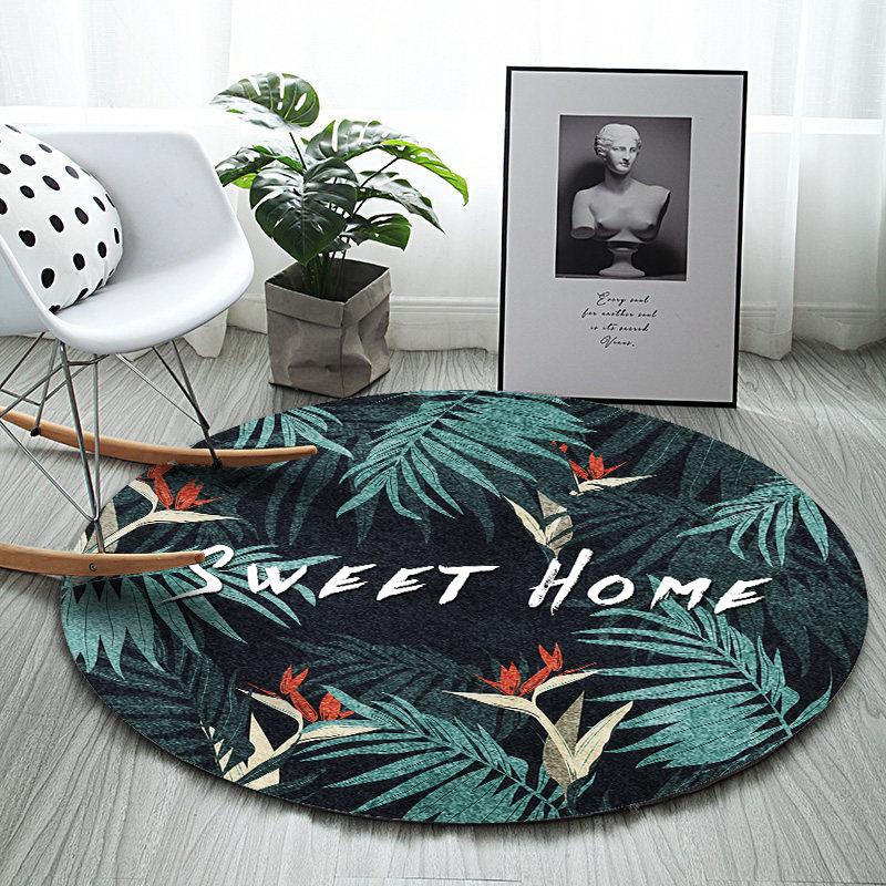 Nordic Round Carpet Cloak Room Computer Swivel Chair Mat Home Bedroom Bedside Mat