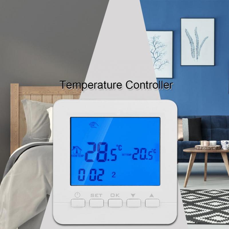 Wi-Fi Termostato programable inteligente 16A Pantalla LCD digital Controlador de temperatura de calefacci/ón HY02B05
