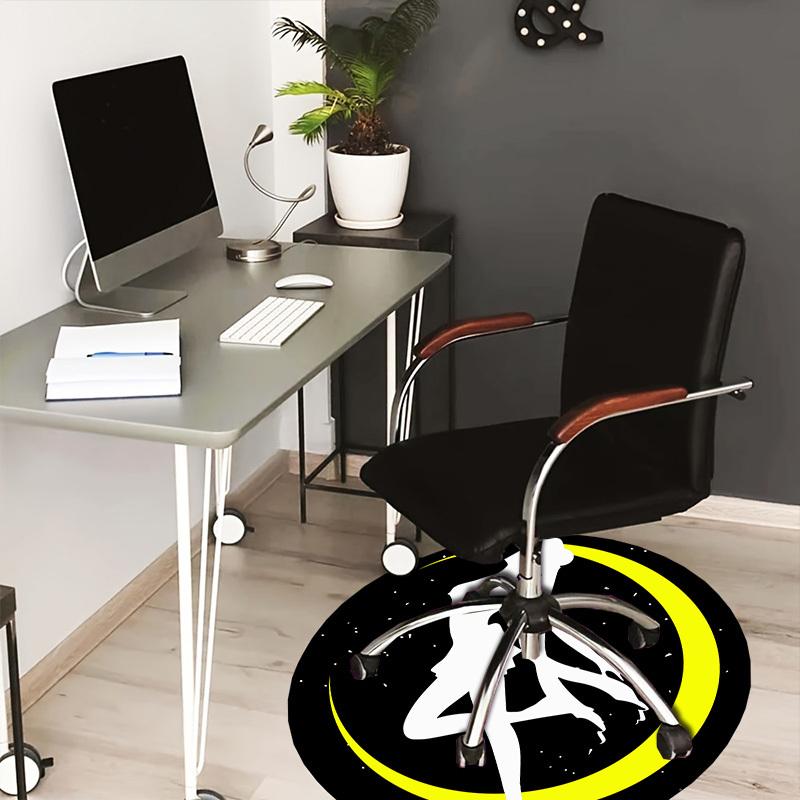 

1pc Moonlit Dancer Round carpet, Made of Polyester,Perfect for Decorating Office Chairs, Living Rooms,fplt058 80cm by 80cm