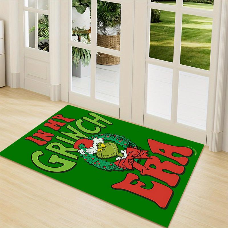 Grinch Era Christmas Carpet Rug Soft Washable Antislip Home Living Room Sofa Mats Personalized Christmas Rug