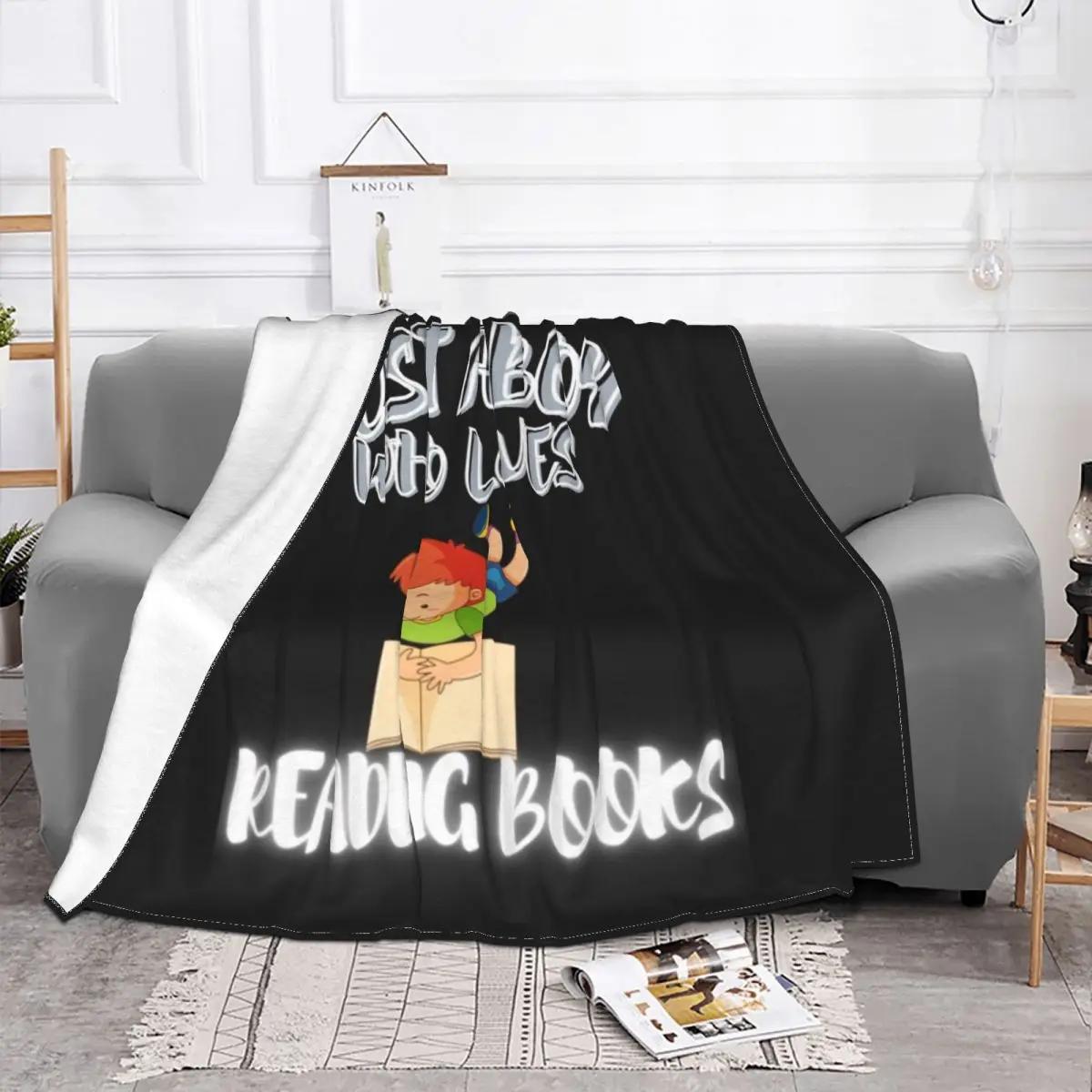 Just a Boy Who Loves Reading Books Lifestyle 2022 Throw Blanket funny gift Cute Blanket Plaid anime 75X95CM