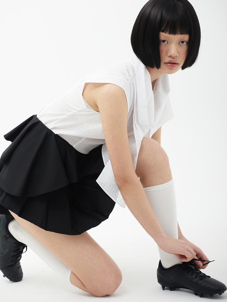 SMIEUR Layered Skirt (Black)