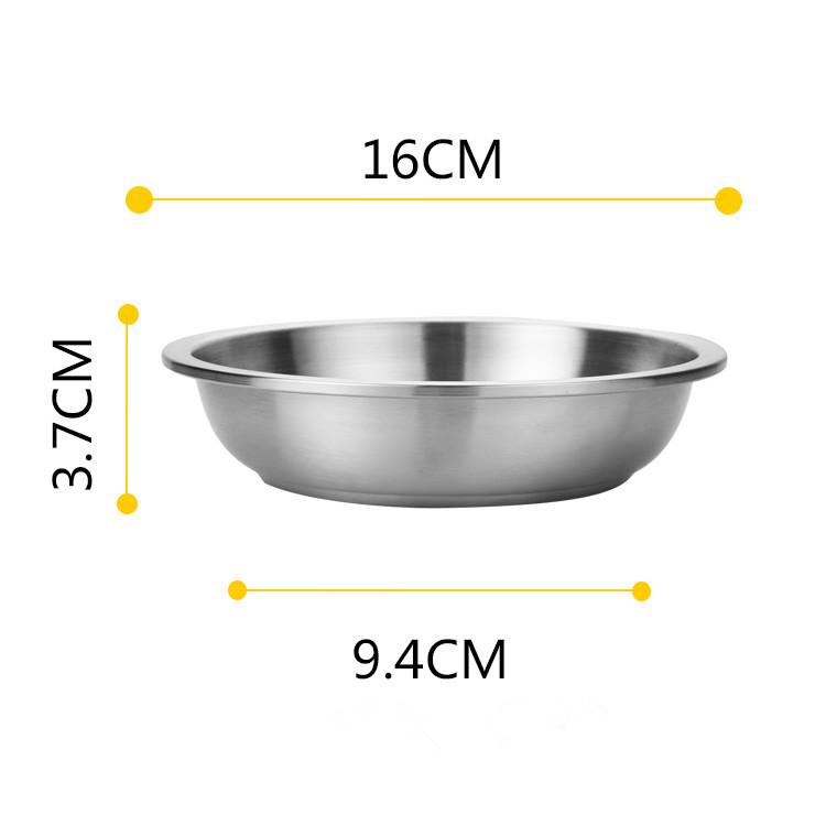 

Высококачественный набор тарелок из нержавеющей стали 304, круглая обеденная миска, приправа, ресторан, домашняя кухня, столовые приборы, кухонные принадлежности