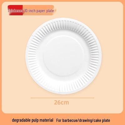 Sanbile Disposable 10-inch Round Paper Plates