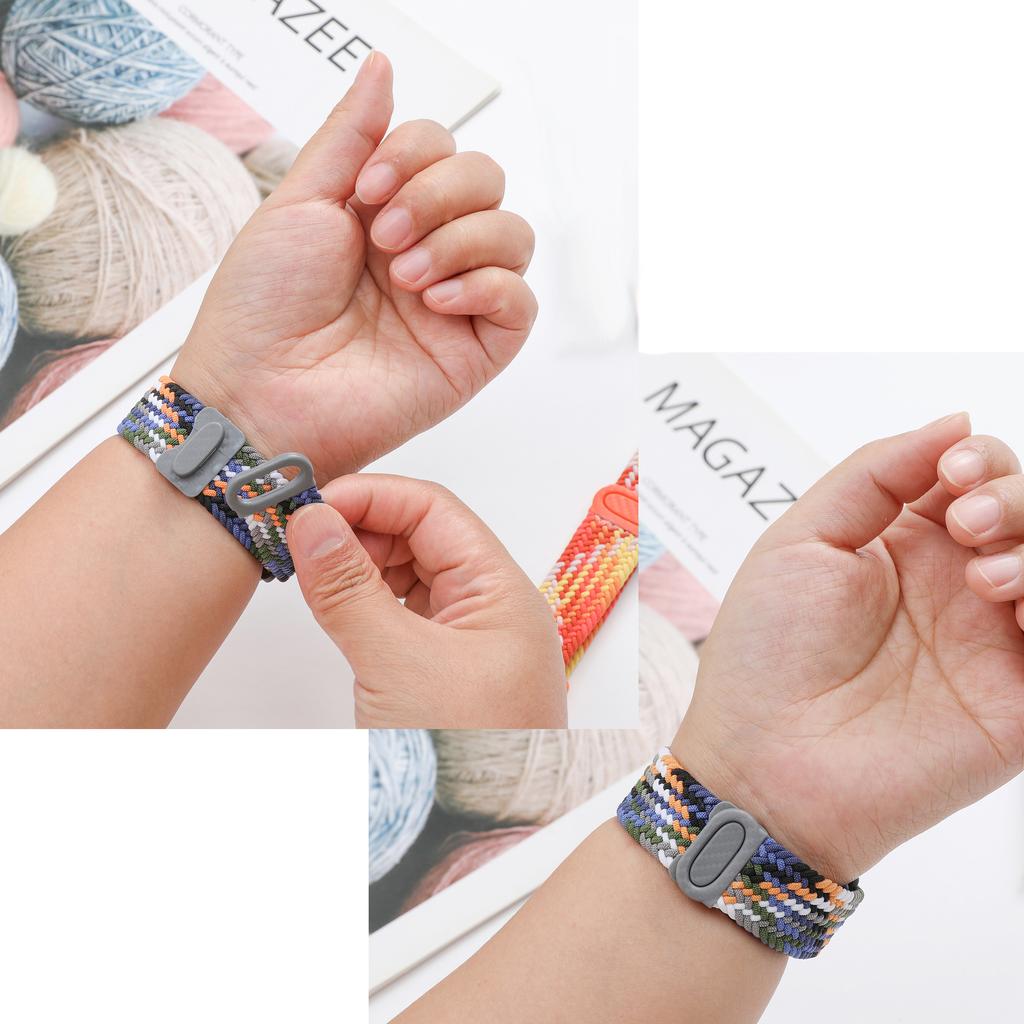 Strap For Samsung Galaxy Watch 7 6 4 classic/5 pro/active 2/s3/46 braided solo loop bracelet Huawei watch GT2 3 4 20mm/22mm Band