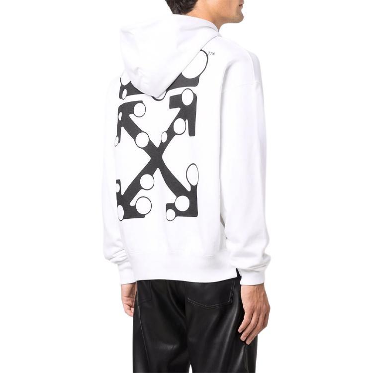 Men's Off-White FW21 Logo Pattern Drawstring Loose Fit White OMBB085F21FLE0110110