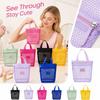 Small Mesh Transparent Toiletry Bag with Handle, Portable Travel Storage Bag for Shower