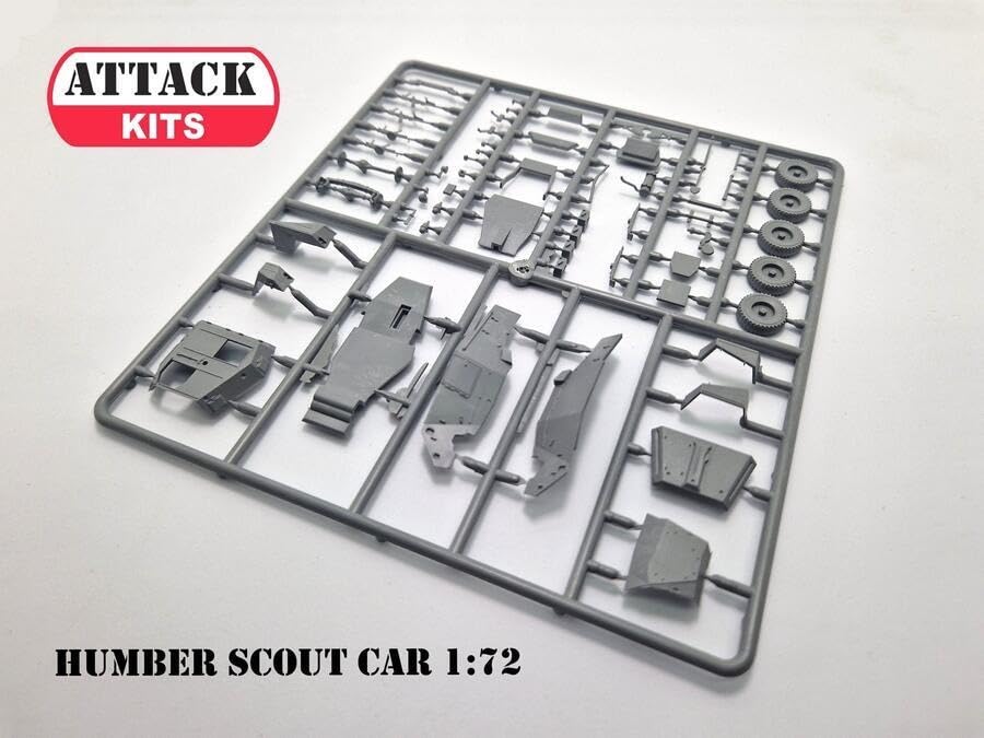 Attack Hobby Kit Humber Armored Car with Vickers K Machine Gun 79th Armoured Division South African 6th Armoured Plastic Model Kit AHK72971 1/72