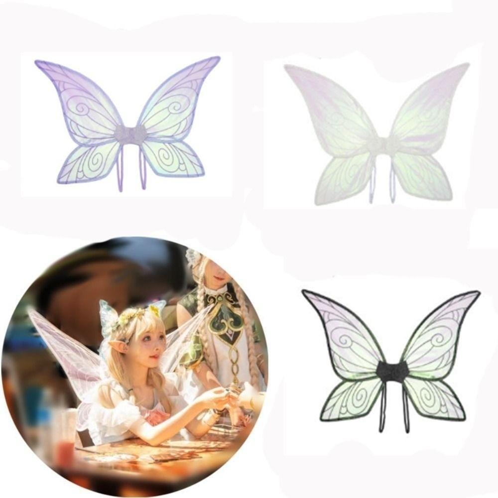 Sparkly Gradient Butterfly Princess Wings Organza Elf Wings Creative Cosplay Wings  Birthday Party