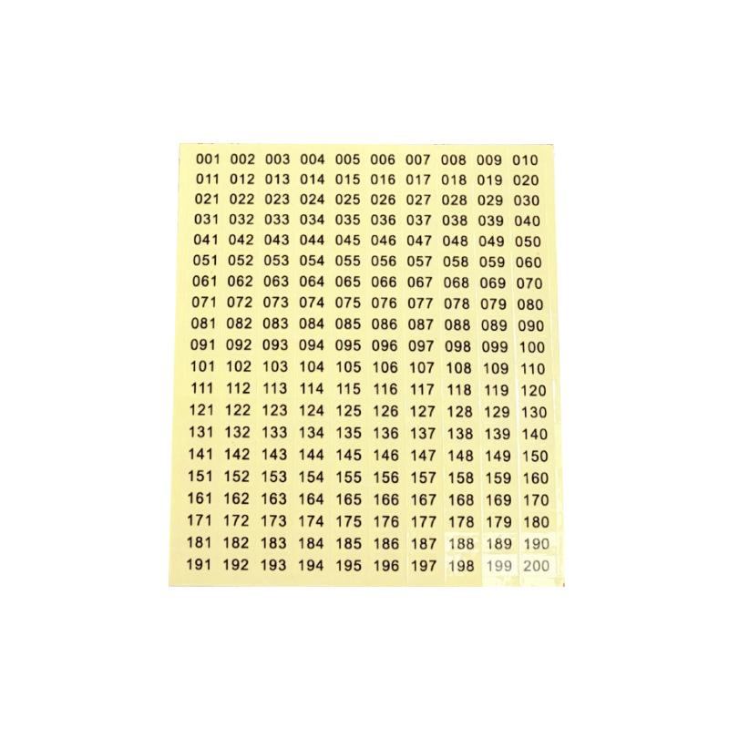 1/4sheets Waterproof Laser Number Label Stickers For DIY Craft Self Adhesive Nail Polish Lipstick Color Number Tags Sticker