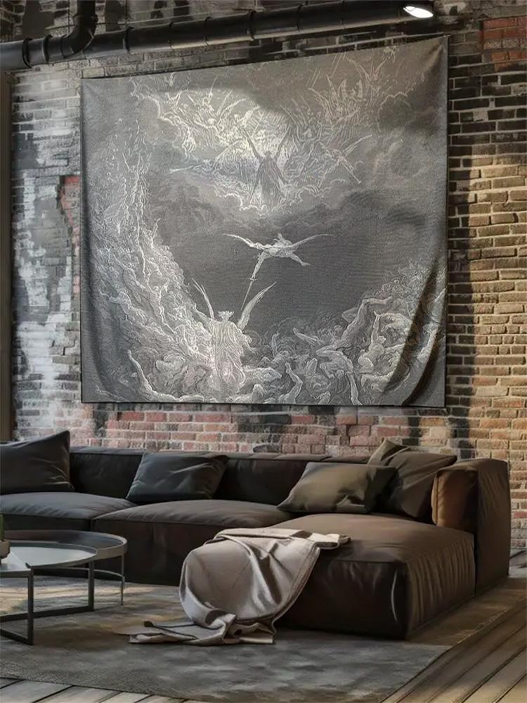 Gothic Tapestry Wall Hanging Dark Academia Decor Medieval Art Home Decor Vintage Tapestry Room Divider Backdrop Wall Art