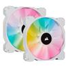 Corsair Kit de ventoinha dupla PWM ICUE SP140 RGB ELITE Performance de 140 mm com núcleo de nó de iluminação, ventoinha de gabinete de PC branca de 14 cm CO-9050139-WW