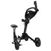 Chariot de golf avec siège Noir Aluminium Pliable