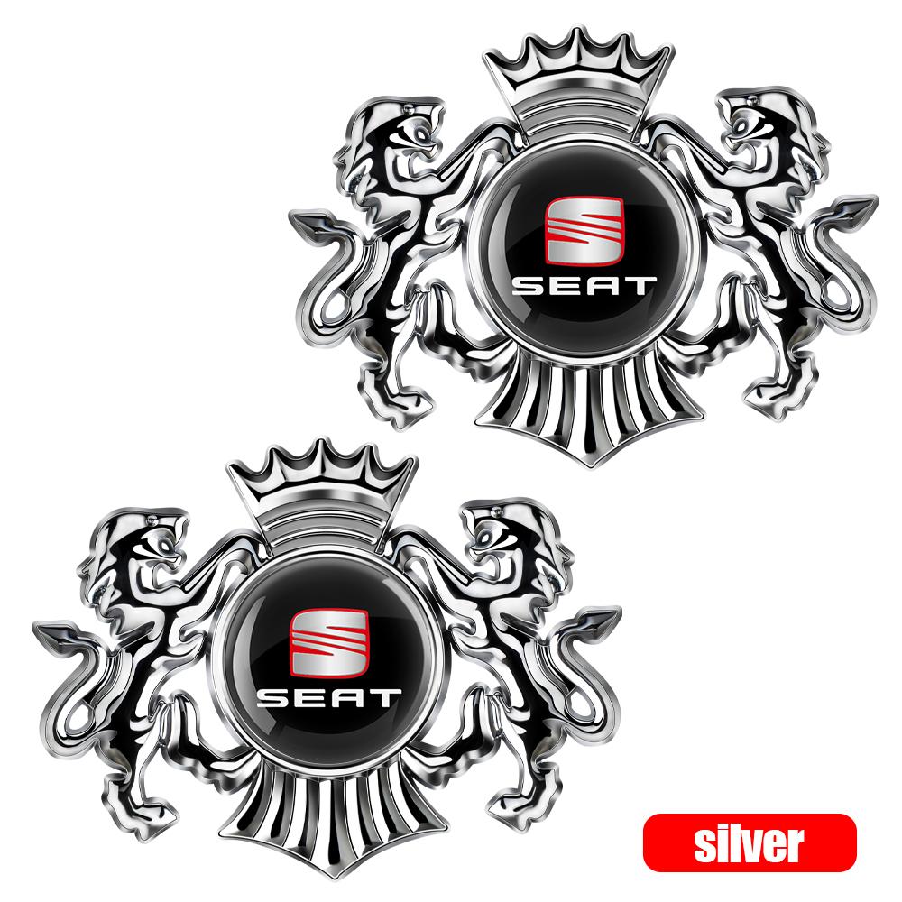 For Seat Leon Mk1 Ibiza 6j Ateca Altea Arosa Ahambra FR Toledo Exeo 1/2Pcs Car Metal Logo Side Window Body Fender Badge Stickers Plm056
