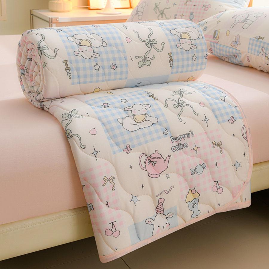 Summer Quilted Quilt, New Floral Single And Double Person Soft, Skin-Friendly, Breathable And Comfortable Air Conditioning Quilt