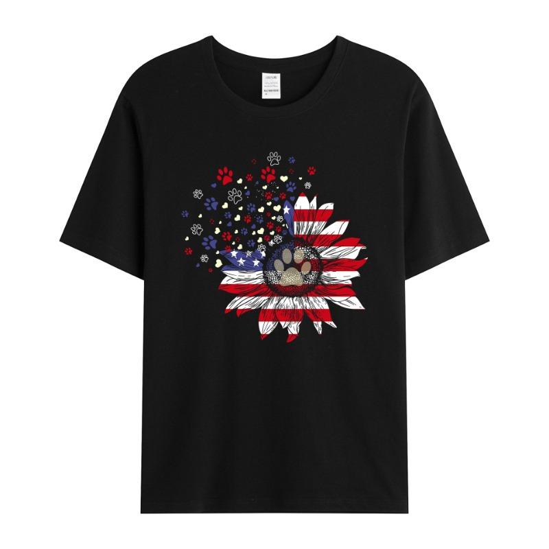 Unisex Shirt Große Serie Bedruckt Rundhals Locker Lässig Baumwolle Kurzarm T-Shirts Unisex