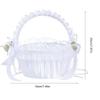 Elegant Large Wedding Flower Girl Basket with Lace Decorated