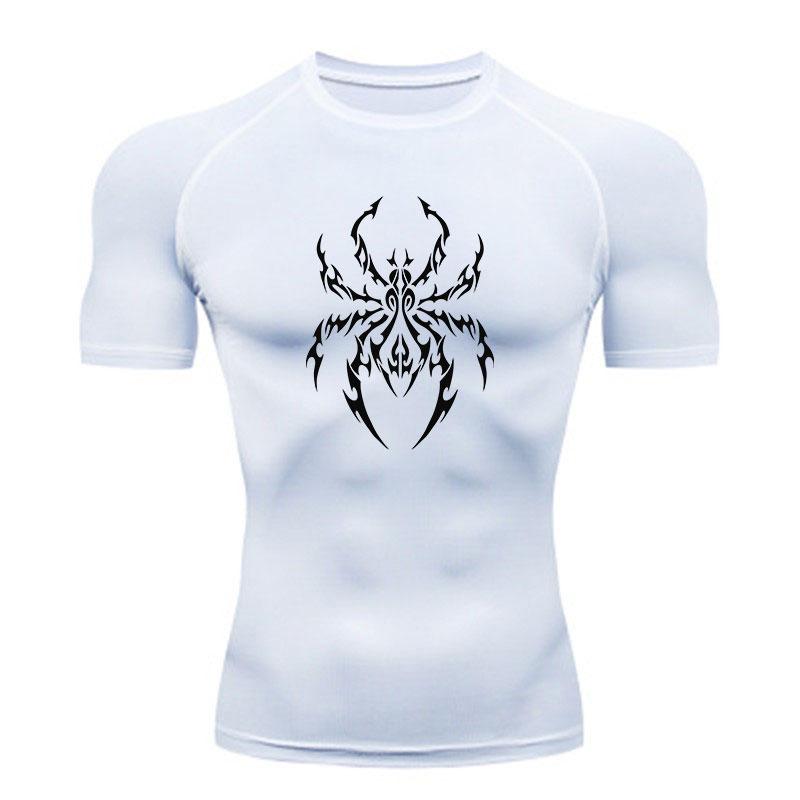 Men's Compression Athletic Workout T-Shirt, Tribal Spider Pa