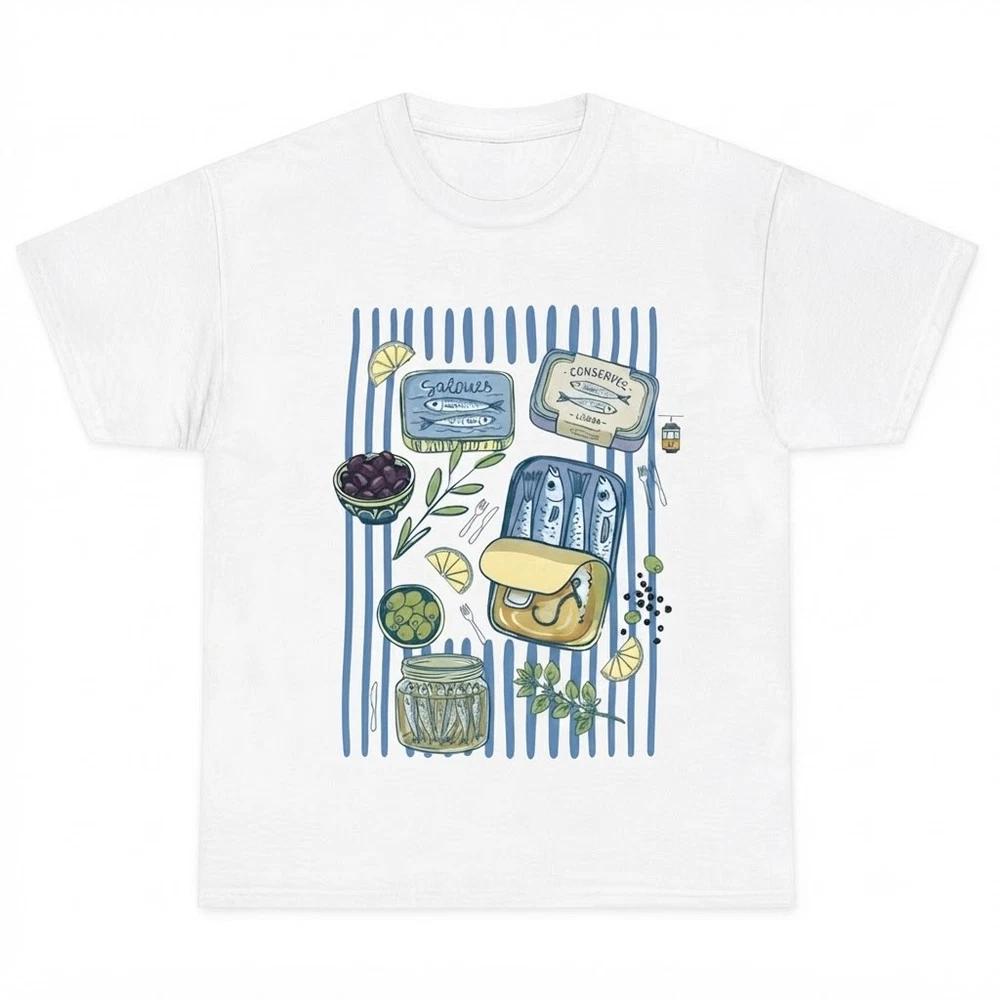 Sardines Tin Coastal Food Graphic Gift For Friends White TShirt S