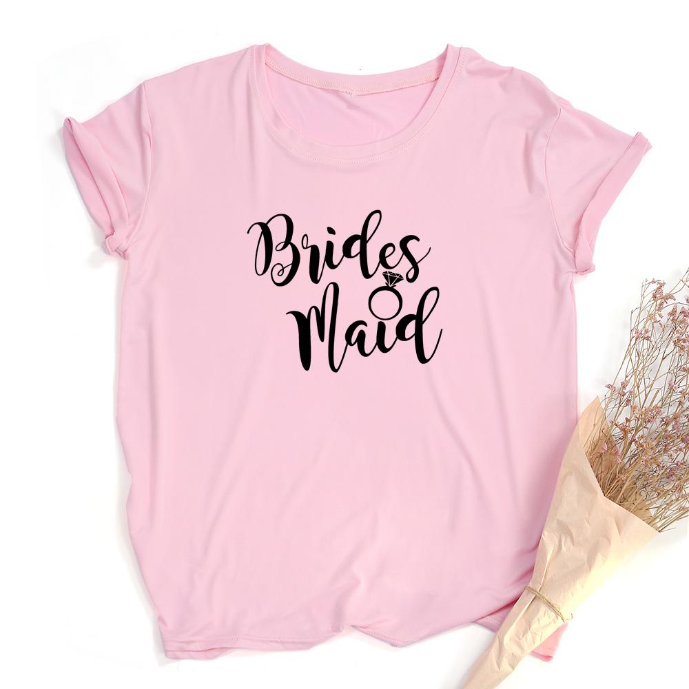 Bride Bachelorette Party Brides Team Maid Of Summer Women T Shirt Casual Wedding Female Tops