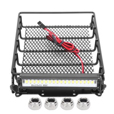 Metal RC Car Roof Rack Luggage Carrier with LED Fit for MN D90 99S RC Car Model