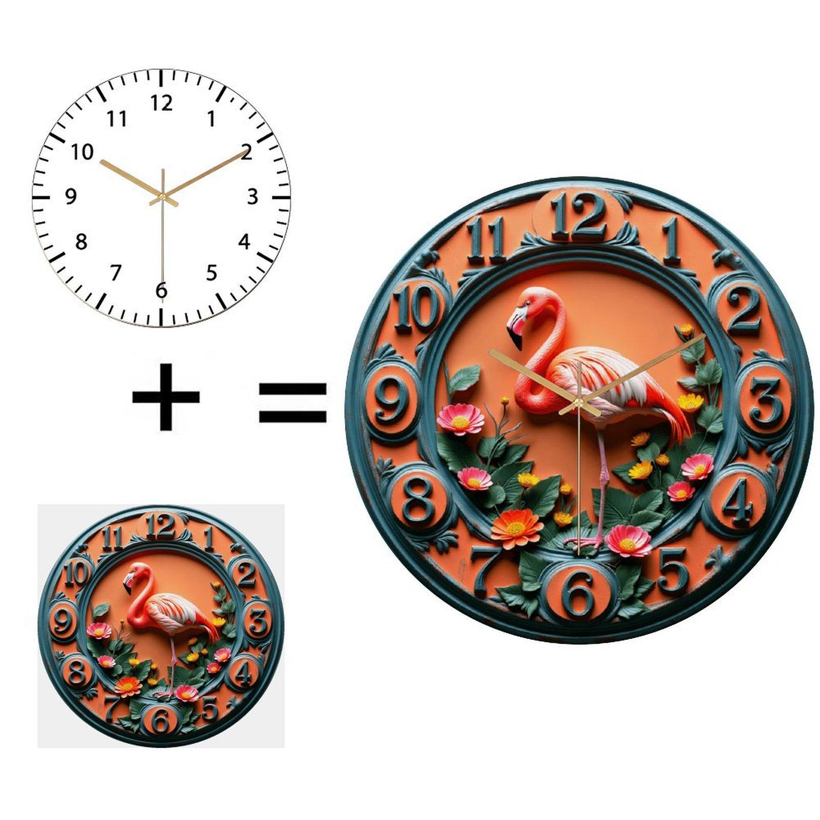 12 Inch Glass Wall Clock Assembled by a Team of Skilled and Experienced Craftspeople (White,12 in(30.48cm))