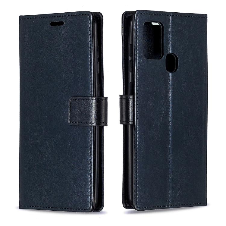 

For Samsung Galaxy A21s Crazy Horse Texture Horizontal Flip Leather Case with Holder & Card Slots & Wallet & Photo Frame(Blue) For Galaxy A21s чёрный