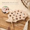 Wooden Hedgehog Threading Board Educational Toy for Kids Hand Eye Coordination Montessori Fine Motor Skills Puzzle Toy