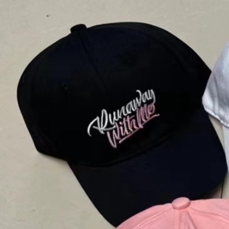 New Baseball Cap for Women Three Dimensional Embroidered Letters Soft Top Versatile Student Casual Baseball Cap