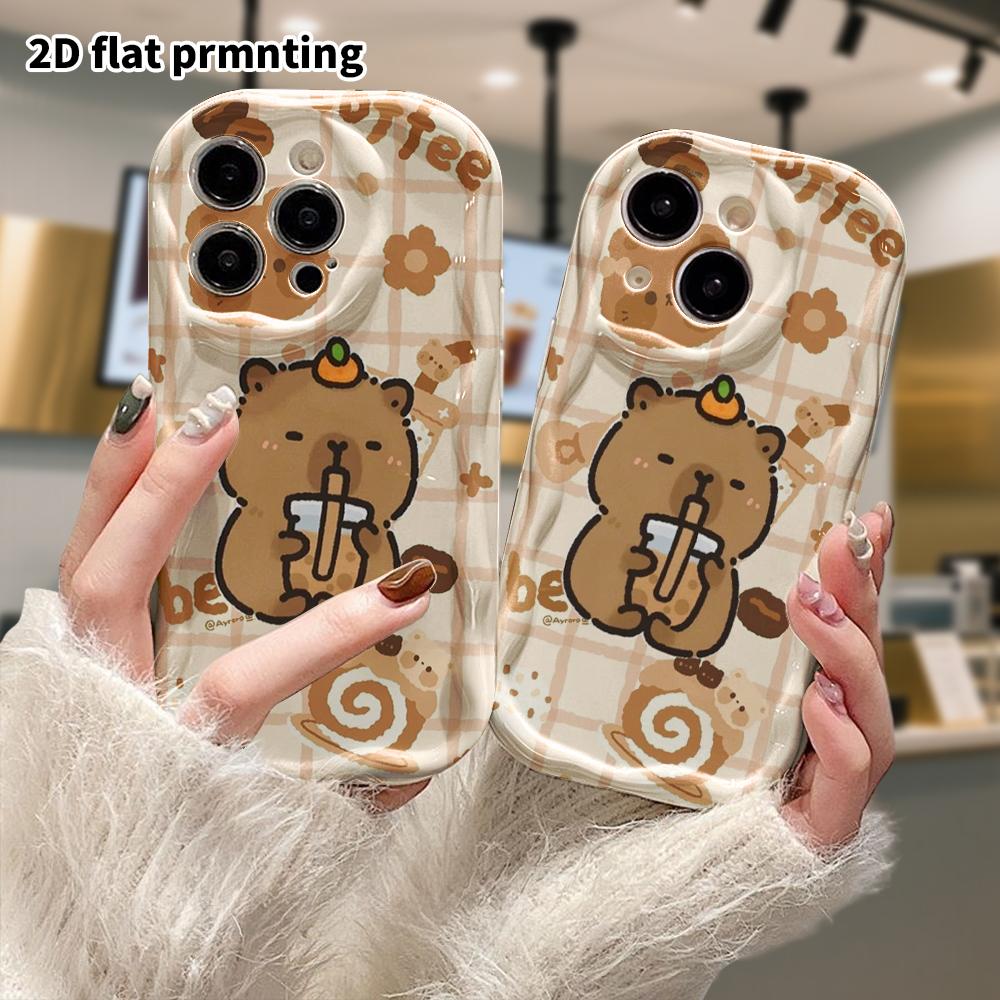 Phone Case: 2D Flat, Suitable for iPhone 18 17 16 15 14 13 12Pro Protective Case, Phone Decoration, Orange Milk Tea, Perfect Christmas and Halloween H