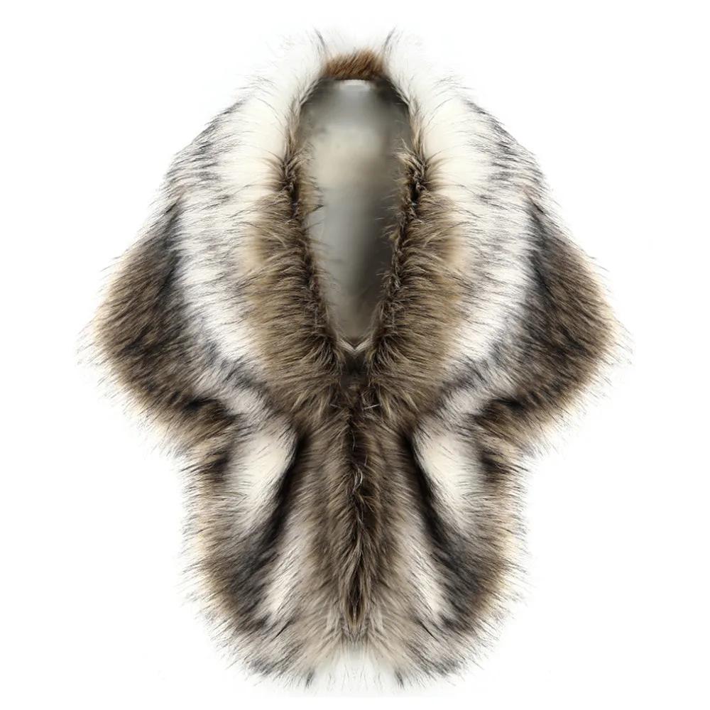 Shawl Elegant Faux Fur Shawl Warp Stole Evening Wedding Women