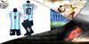 MESSI ARGENTINA Football Kit - Size 134 + Shin Guards