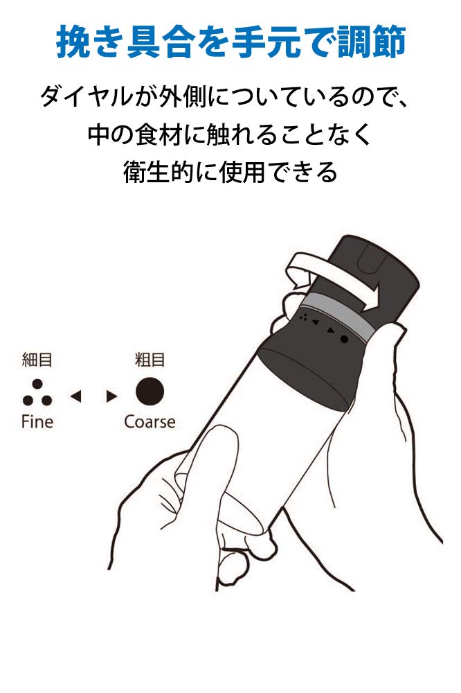 iwaki Heat-Resistant Glass Sesame Grinder, White, KS520N-GMW