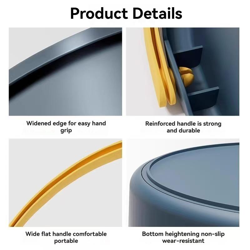 1Pc/Foldable Bucket Portable Household Plastic Foot Bath Basin with Side Handle Deep Bucket Foot Soaking Tub