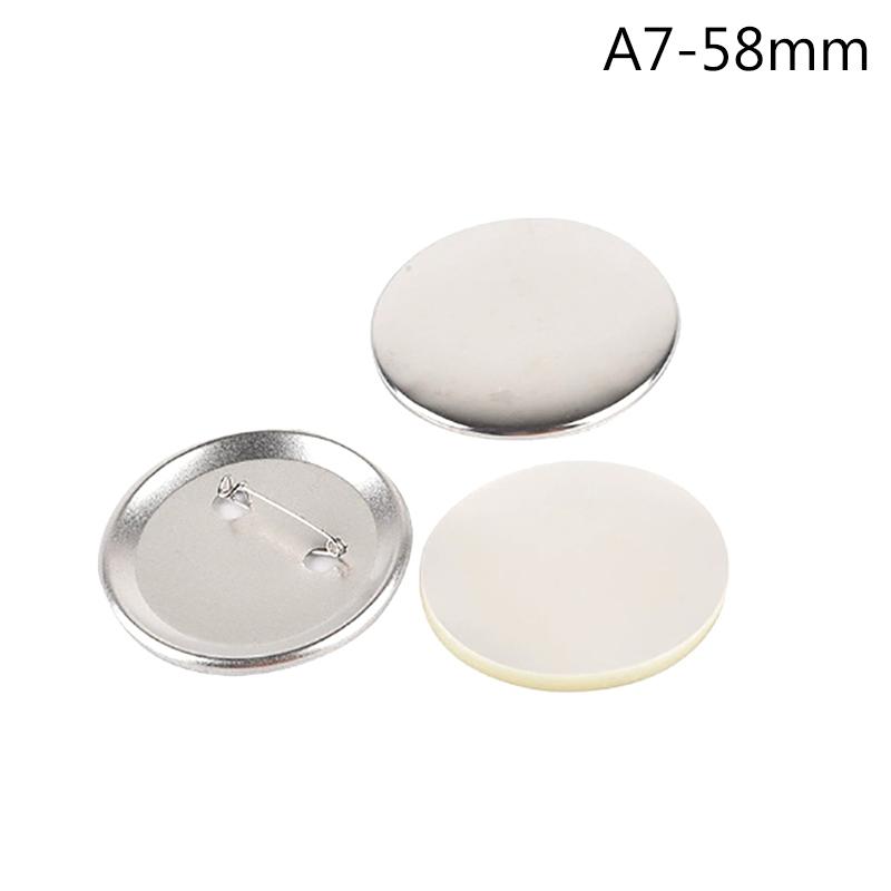 50Set 25-75Mm Metal Badge Pin Button Maker Parts Diy Blank Badge Button Parts For Art Crafts Making Iron-Base Badges Set
