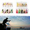 10Pcs Fishing Spinner Swimbaits Set for Saltwater and Saltwater Sequins Lures Set Spoon Steel Treble Hook Spinner Baits