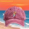 Rainbow Giraffe Print Baseball Cap Vintage Washed Polyester Casual Outdoor Adjustable Adult Cap