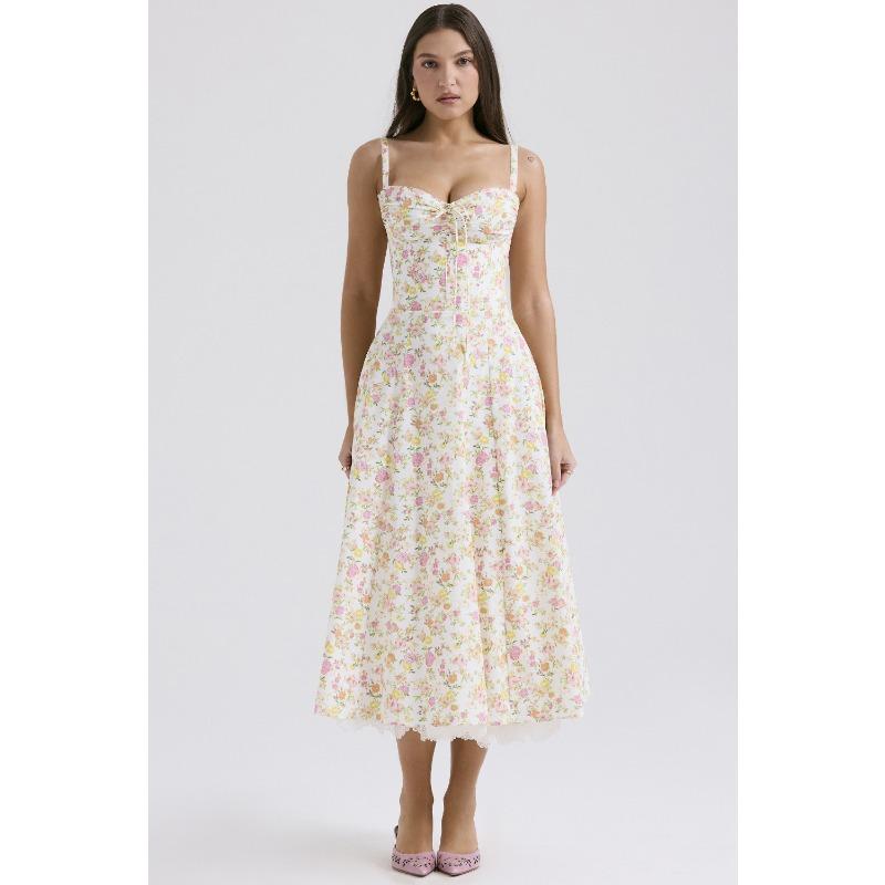 

Летнее платье с цветочным принтом Платье-сарафан длинное с цветочным принтом S