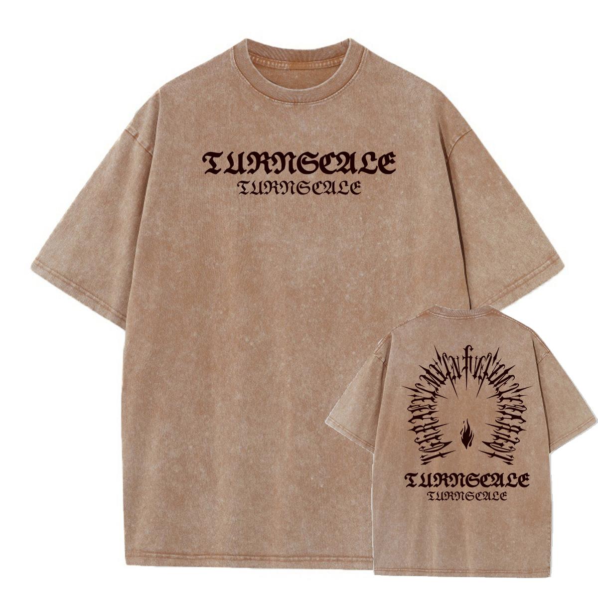 2026 100% Cotton Acid Washed Vintage Short Sleeve T Shirt Front and Back Printing Streetwear HipHop Harajuku Oversized T Shirts XXL