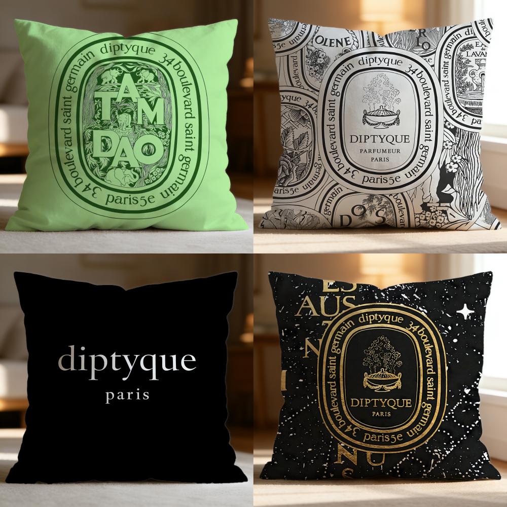 Fashion D-DDiptyque Cushion Cover Soft Washable Pillow Case Multi-Scene for Couch Bed Travel Office Use