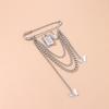 European and American Jewelry, Trendy Multi-element Rose Butterfly Brooch for Women, Fashionable Rhinestone Chain Pin Pendant