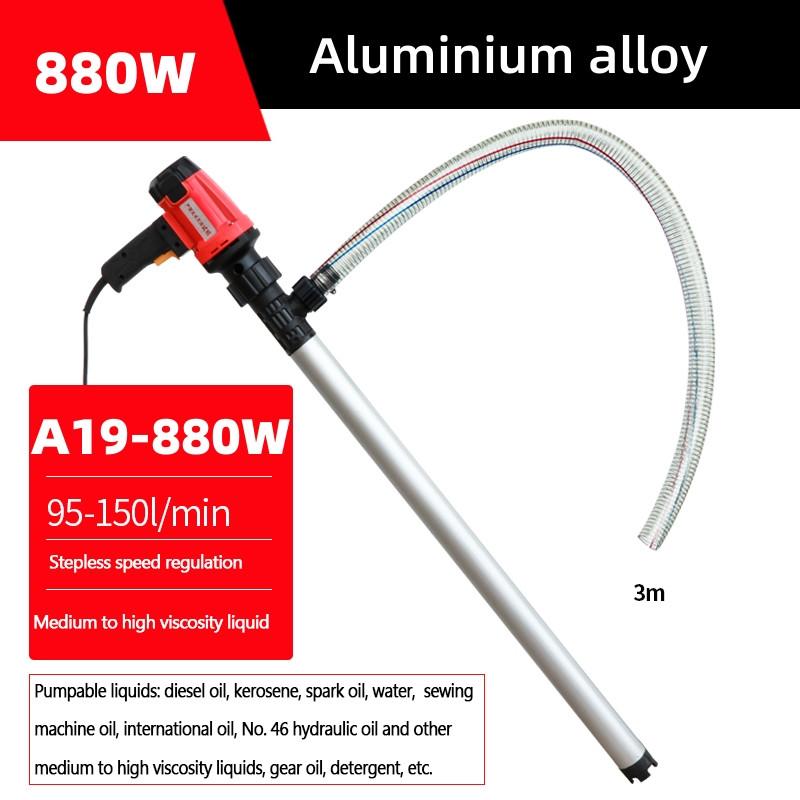 220V Portable Electric Hand Barrel Pump 880W Six-speed Vertical Oil Pump Industrial-grade Diesel Oil Drum Electric Pump