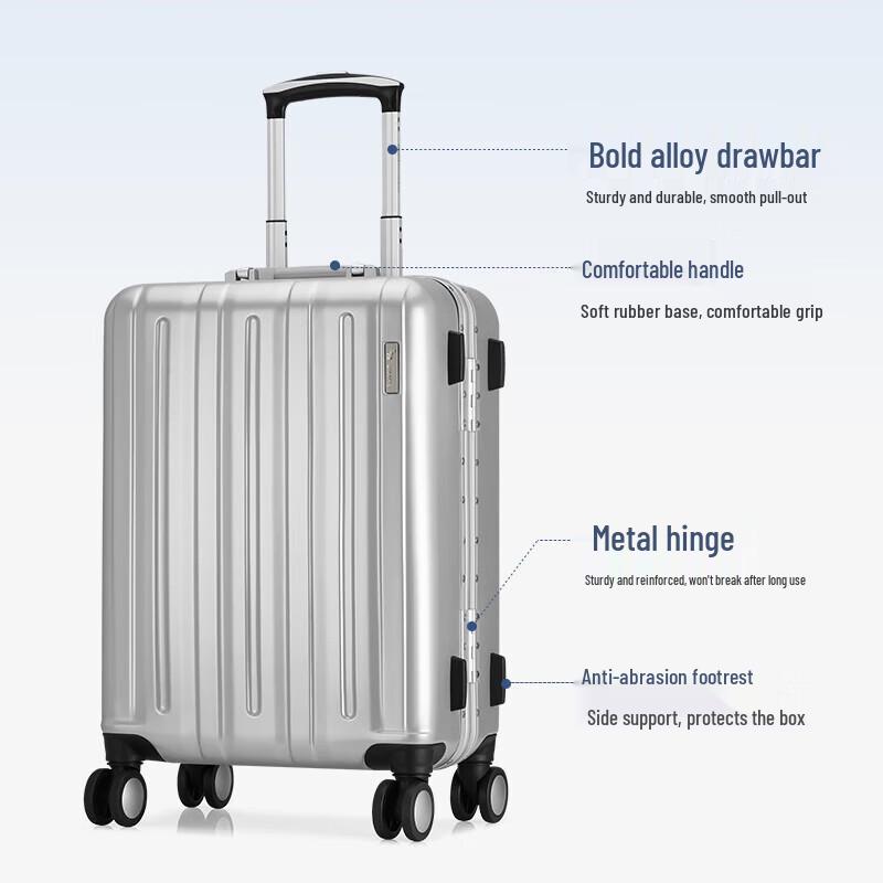 OIWAS 25-inch Aluminum Frame Hardshell Luggage