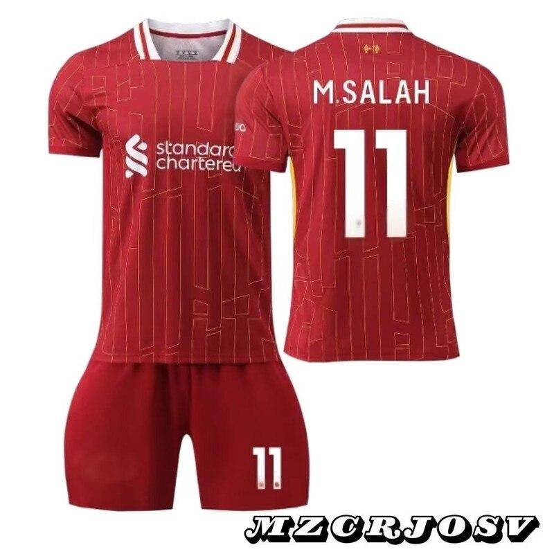 2024/2025 Liverpool Salah Kids Home Jersey Red Polyester Sportswear