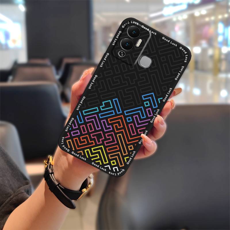 Anti-knock TPU Phone Case For Infinix Hot12 Play/NFC/X6816C Full Wrap Shockproof Cute Cover Waterproof Protective