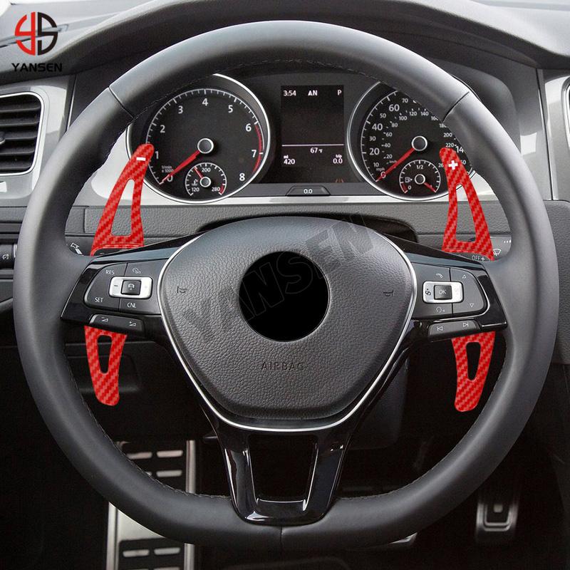 Paddle Shifter for VW Golf 8 MK8 R GTI R Line Tiguan Passat Atlas CC Steering Wheel Paddle Shift Carbon Sticker Accessories