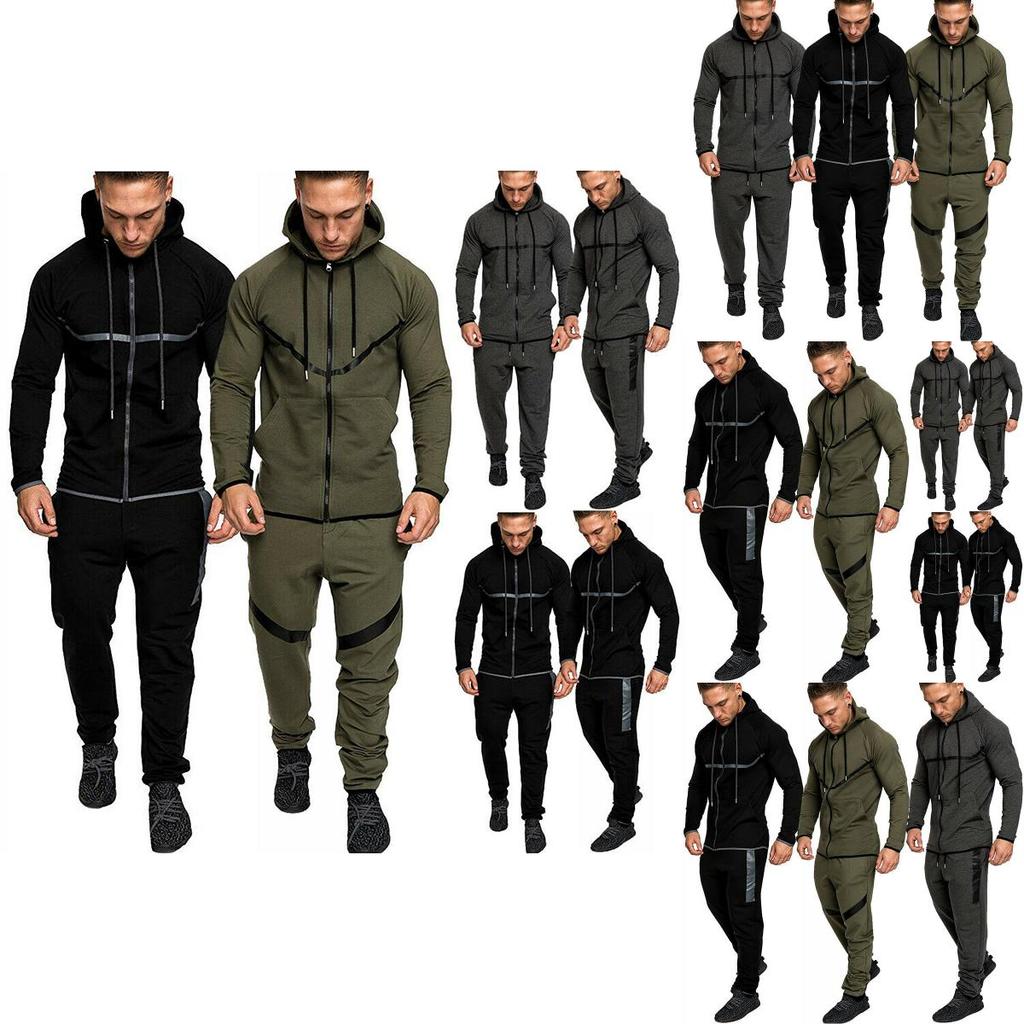 Stylish Men Tracksuit With Hooded Design And Adjustable Waistline For Comfort