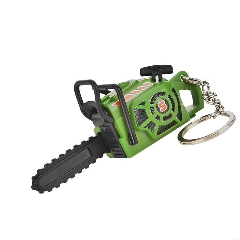 Mini Pull String Chainsaw Keychain Creative Tiny Decorative Pendant 1Pc Portable Ornament for Backpacks Key Ring Outdoor Enthusiasts Gifts