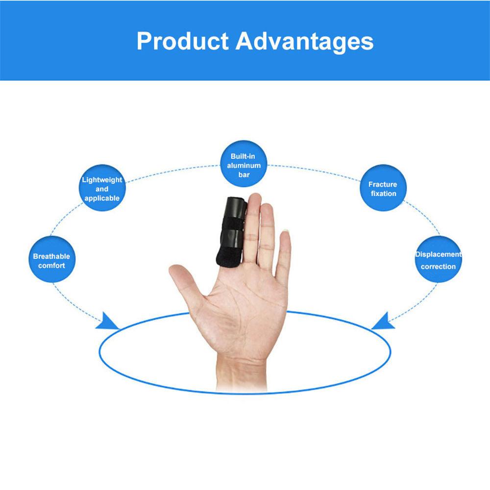 1Pcs Adjustable Finger Splint Brace Built-in Aluminum Alloy Mallet Finger Brace for All Fingers Tendon Release Pain Relief